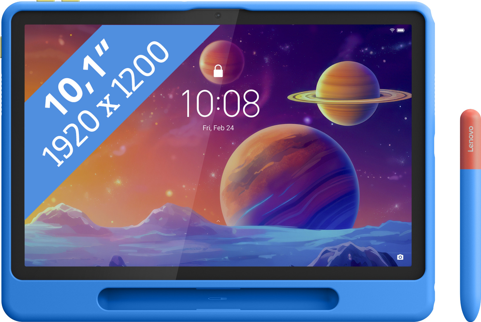 Lenovo Tab 64GB Wifi Grijs met Kids Cover en Stylus