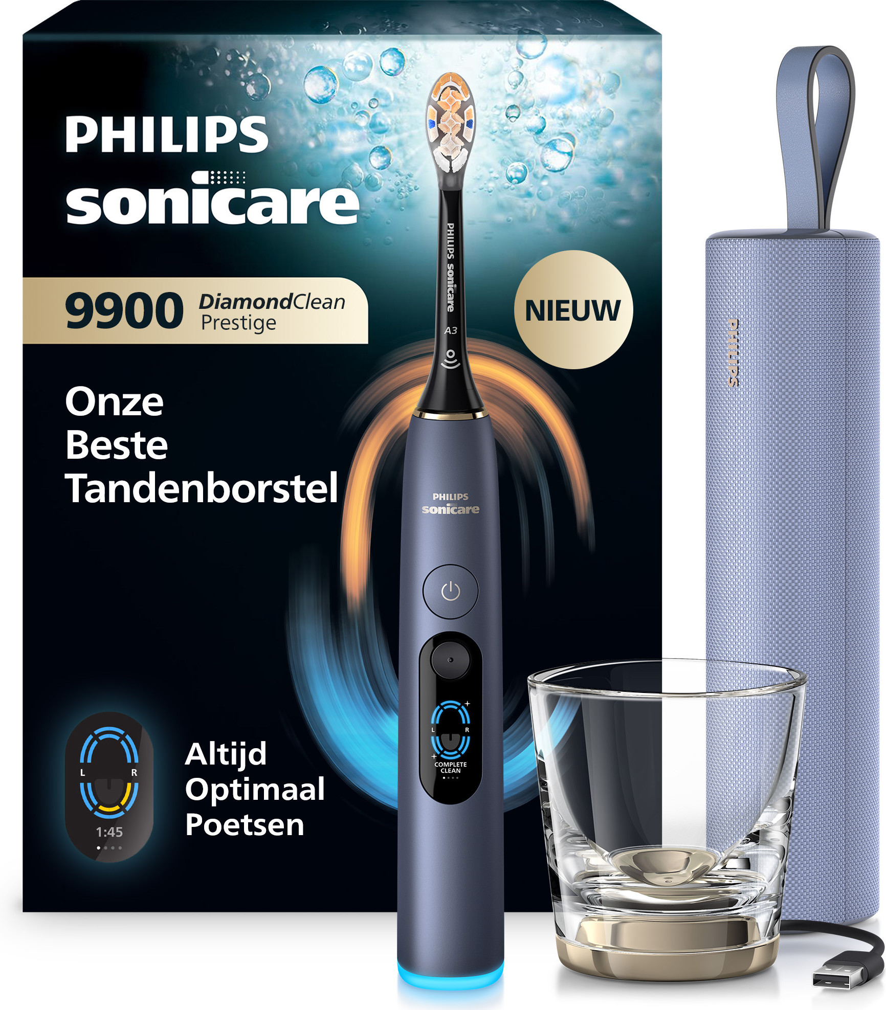 Philips Sonicare Series 9900 HX9813/98 Blauw Philips Sonicare Series 9900 HX9813/98 Blauw