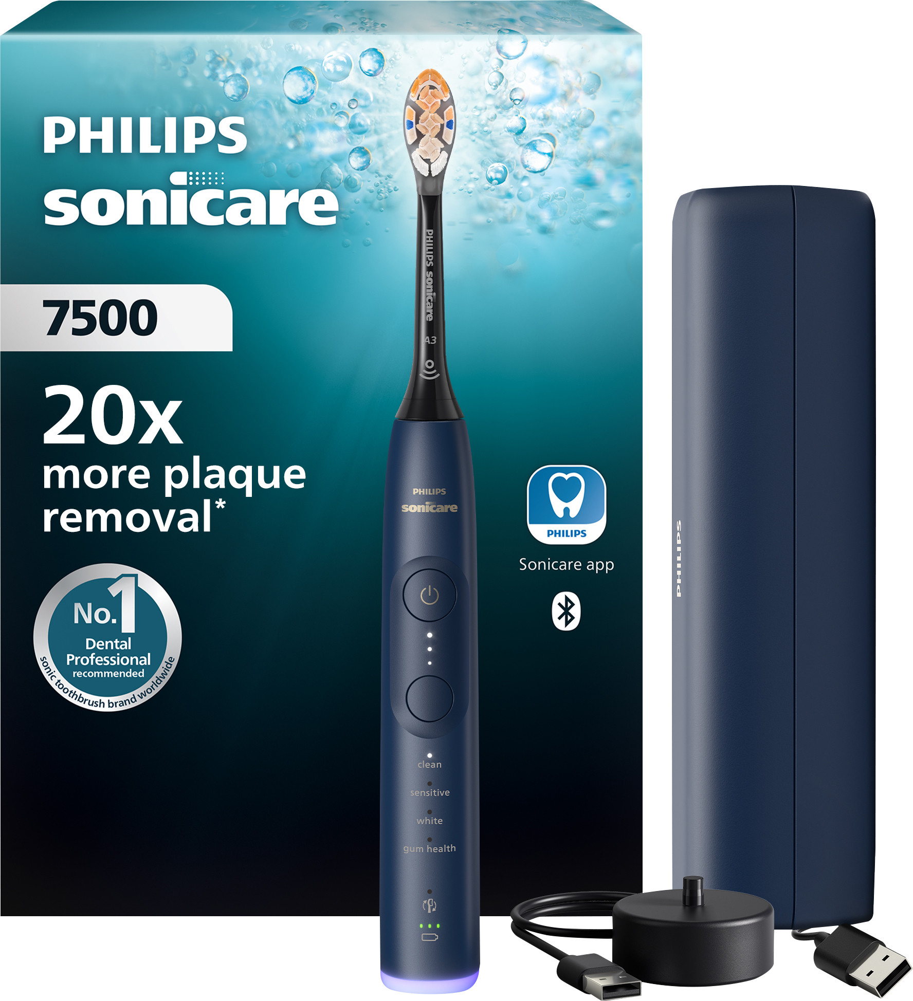 Philips Sonicare Series 7500 HX7423/10 Blauw