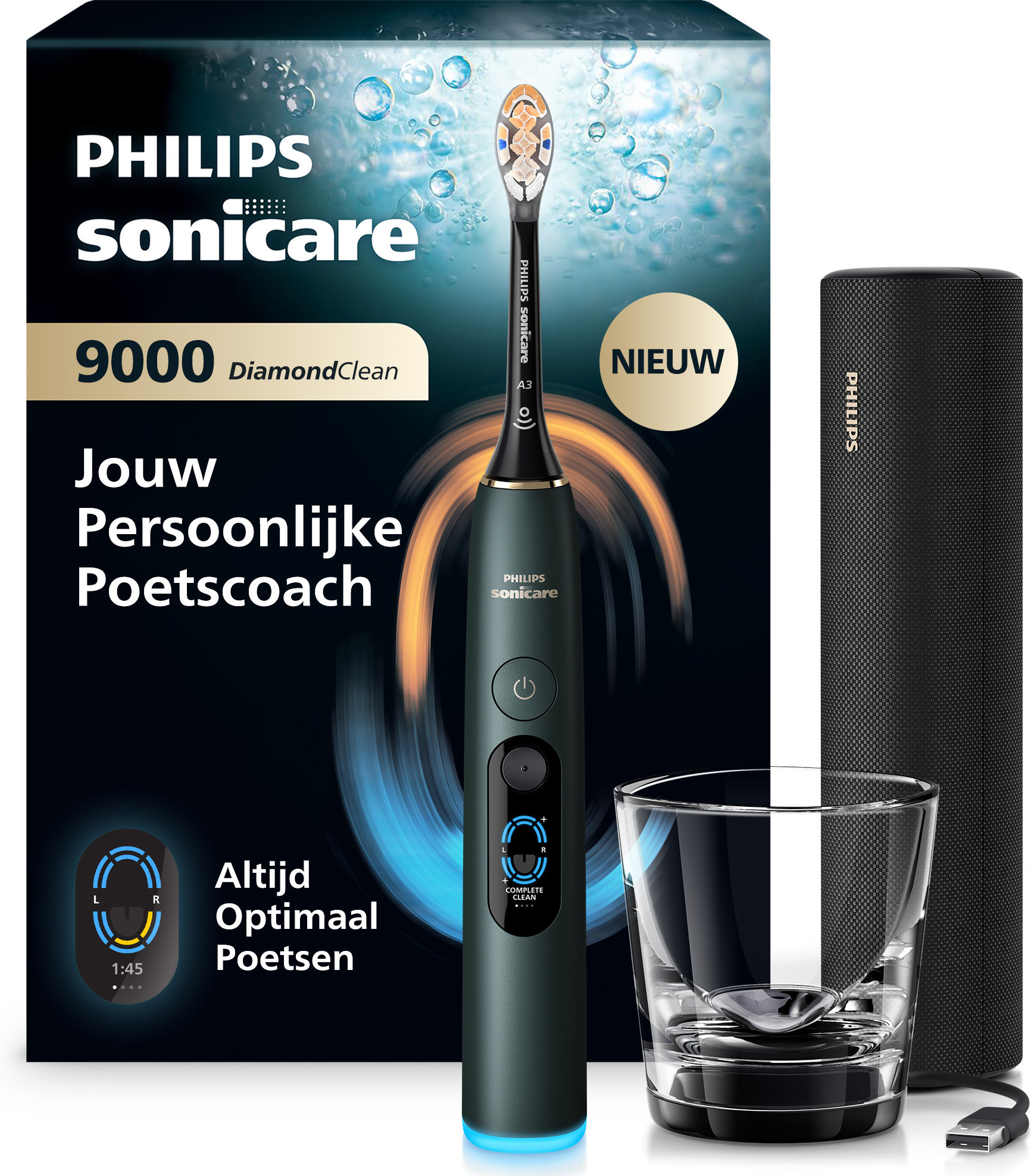 Philips Sonicare Series 9000 HX9213/84 Groen
