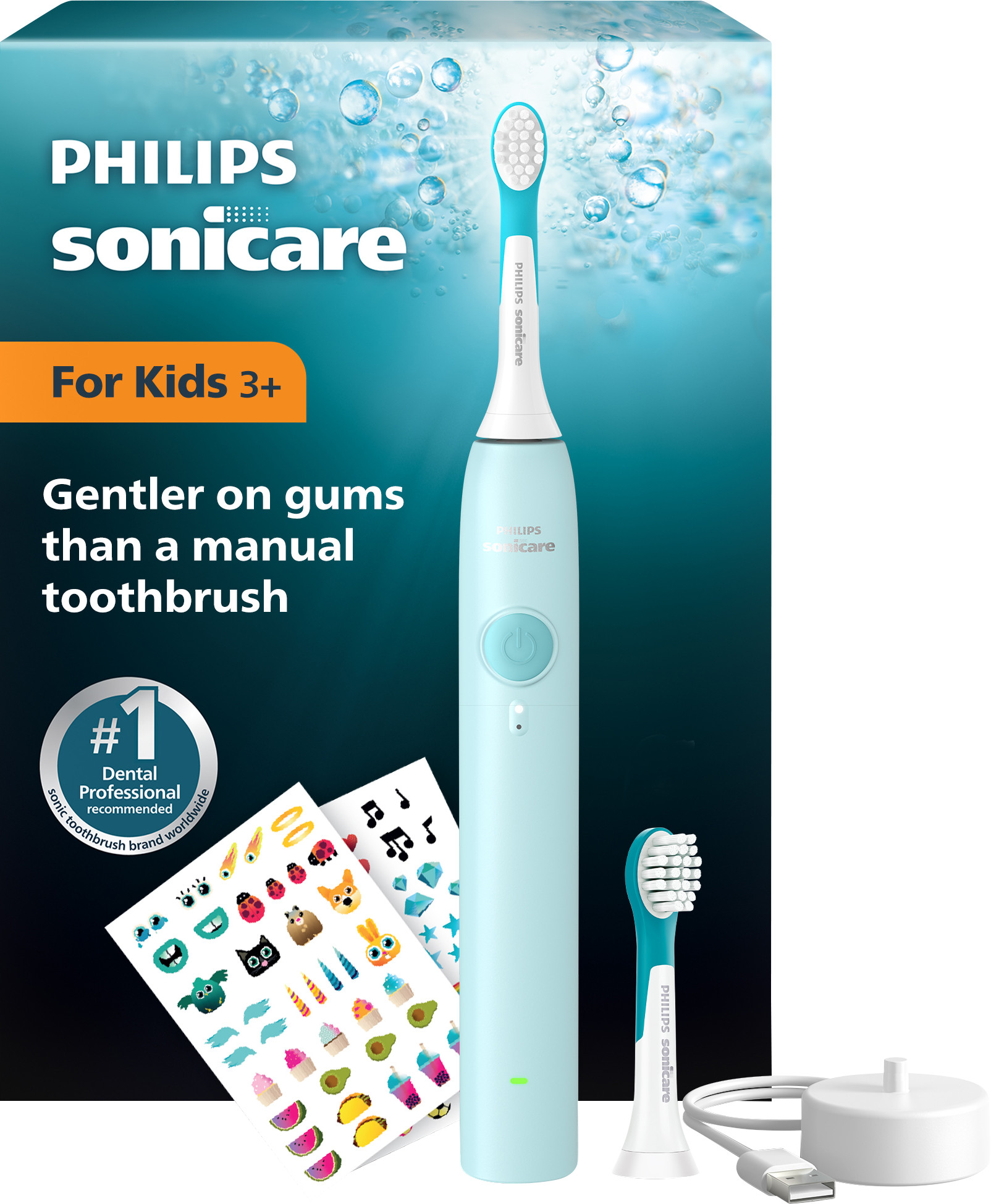 Philips Sonicare For Kids 3+ HX6500/23 Blauw Philips Sonicare For Kids 3+ HX6500/23 Blauw