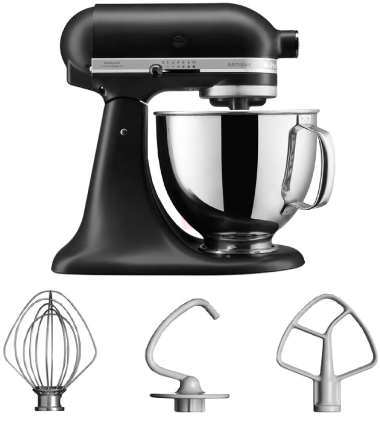 KitchenAid Artisan Mixer 5KSM125EBM Mat Zwart